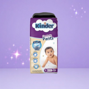  Kinder L size (8-15 kg) 34pcs Baby Diaper