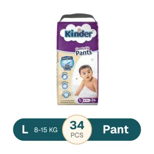  Kinder L size (8-15 kg) 34pcs Baby Diaper