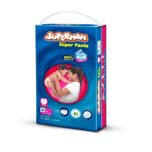 Supermon Baby Pant Diaper Medium (6-12)Kg 50pcs