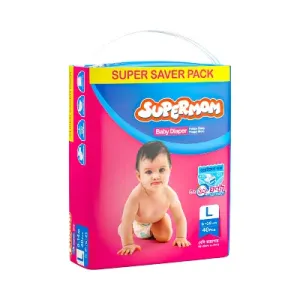 Supermom Baby Diaper Belt L (9-14 kg) 40 pcs