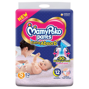 MamyPoko Pants Small 4-8 Kg - 52 Pcs (Made in India)