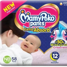 MamyPoko Pants Newborn 0-5 Kg 58 Pcs (Made in India)