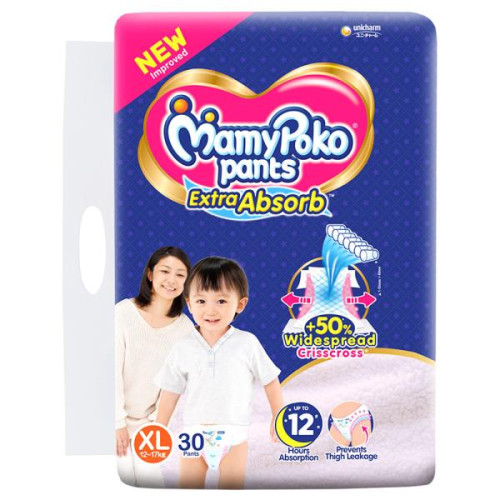 MamyPoko Pants XL 12-17 Kg 30 Pcs (Made in India)