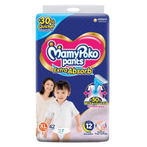 MamyPoko Pants XL 12-17 Kg - 42 Pcs (Made in India)