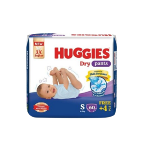 Huggies Small Pants Disposable Diaper – 60+4 Free Pack