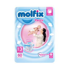Molfix Baby Diaper Pants Jumbo Midi 6-11 kg 60 Pcs (Made in Turkey)