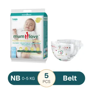 Mumlove Ultra Thin Baby Belt Diaper New Born - 5 pcs