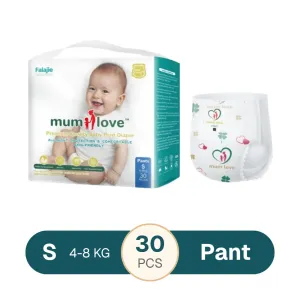 Mumlove Ultra Thin Baby Pant Diaper S 4-8kgs - 30 pcs