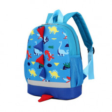 Cute Cartoon Kid Backpack Dinosaur: Blue