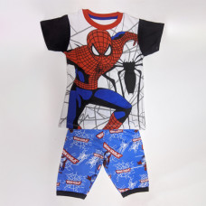Boy's T-Shirt With Pant Spiderman - Black