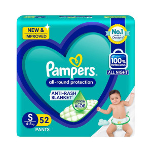 Pampers All round Protection Pants Small 4-8 kg - 52 Pcs