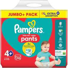 Pampers Baby-Dry Pants Diapers Size 4+ 9-14 kg 66 pcs
