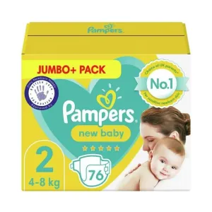 Pampers New Baby Size Belt Box 2 Nappies Premium Protection Diaper 76pcs 4-8 kg UK