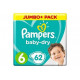 Pampers Baby Dry Size 6 Belt Jumbo Pack 13-18kg 62 pcs (UK)