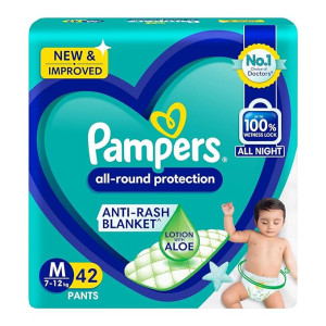 Pampers All round Protection Pants Medium 7-12 kg - 42 Pcs