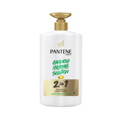 Pantene Advanced Hairfall Solution 2in1 Anti-Hairfall  Silky Smooth Shampoo & Conditioner for Women 1000ml