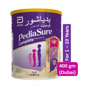 PediaSure Formula Milk 400 gm (For Children 1 - 10 Years) Vanilla Flavour (Dubai)