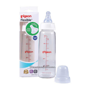 Pigeon Flexible Peristaltic Nipple Nursing Bottle Glass 240ml
