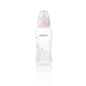 Pigeon Flexible Peristaltic Nipple Clear Pp Bottle 150ml Pink