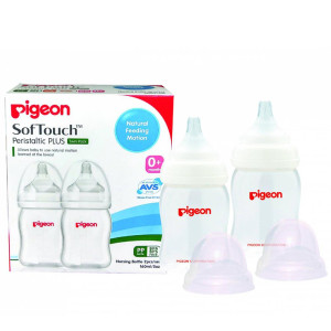 Pigeon Softouch Peristaltic Plus Twin Pack Nursing Bottle 160ml - 26677