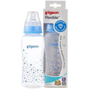 Pigeon Flexible Peristaltic Nipple Clear Pp Bottle 250ml