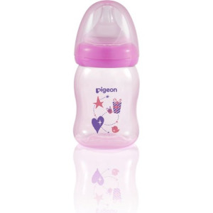 Pigeon Softouch Clear Pp Bottle (160ml Pink)