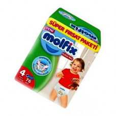 Molfix Baby Diaper Pants Super Pack Maxi 9-14 kg 76 Pcs (Made in Turkey)