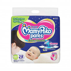MamyPoko Pants Newborn 0-5 Kg 28 Pcs (Made in India)