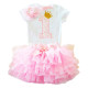 1 Year Baby Girl Dress Princess: Pink doted
