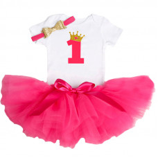 1 Year Baby Girl Dress Princess Girls: Red