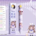 Cute Magic Nini 12-in-1 Multicolor Ballpoint Pen – Kawaii Cartoon Stationery for Kids & Students