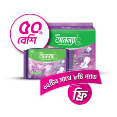 Fresh Anonna Sanitary Napkin (Heavy Flow Wings) 15 Pcs Pads