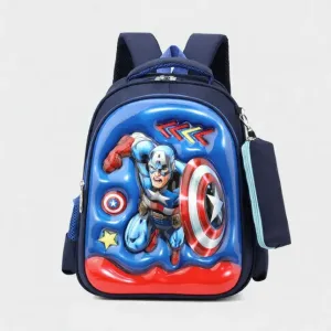 Captain America 3D Cartoon Primary School Bag