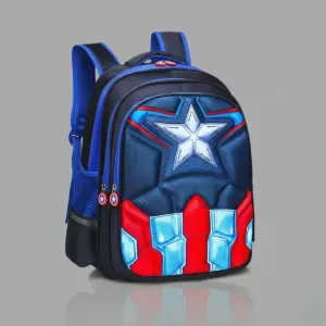 Captain America School Bag - Large (Blue) - Boys