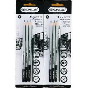 Acmeliae 7'' Artmate Black Wood Color Pencils (43567 – 12 Colors)  