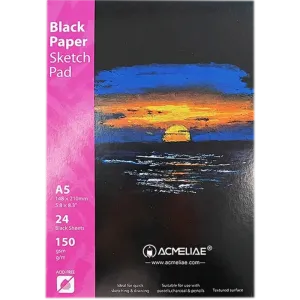 Acmeliae (43854) Sketch Pad for Black Paper (A5, 148*210mm)