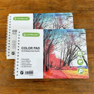 Acmeliae 44024 Color Pad For Oil Based Color Pencils (30 Page, 160g, A4 297*210mm)