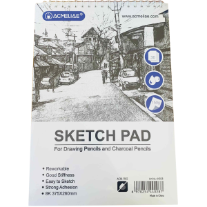 Acmeliae Sketch Pad For Drawing Pencil And Charcoal Pencils 30 Page 150g 8K 375*260mm - 44028