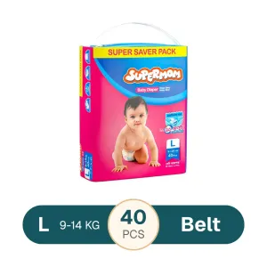 Supermom Baby Diaper Belt L (9-14 kg) 40 pcs