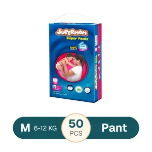 Supermom Baby Pant Diaper Medium (6-12)Kg 50pcs