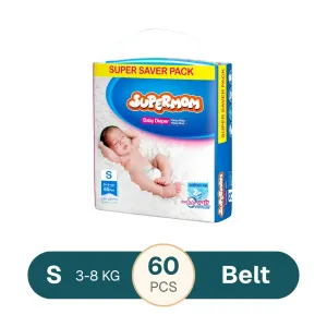Supermom Baby Diaper Belt S (3-8 kg) 60 pcs