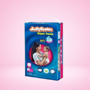Supermom Super Pants Baby Diaper L (8- 15 kg) 34 pcs