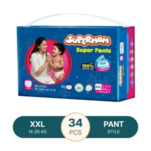 Supermom Baby Pant Diaper XXL (14-25) Kg - 34 pcs