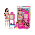 Mattel JCR76 Barbie Teacher Doll with Brunette Toddler Doll Ages 3+