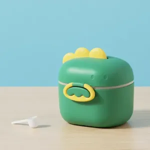 Double Compartment Baby Milk Powder Storage Box - Cute Dinosaur