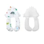 Crown Dinosaur Tencel Shaped Anti-Startle Baby Pillow Set (70×40 cm)