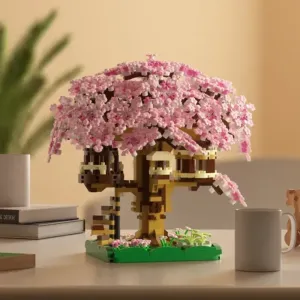 Cherry Blossom Tree House Mini Building Blocks Sakura Micro Brick Set