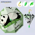 Children's Green Bamboo Panda Waterproof Cover Umbrella