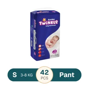 Savlon Twinkle Baby Pant Diaper S 3-8 kg 42 pcs