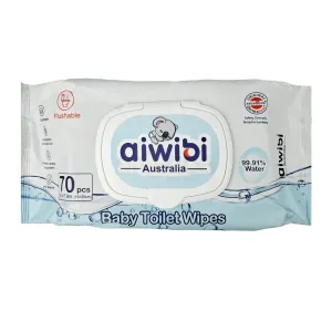 Aiwibi Flushable Baby Toilet Wipes (70 pcs)